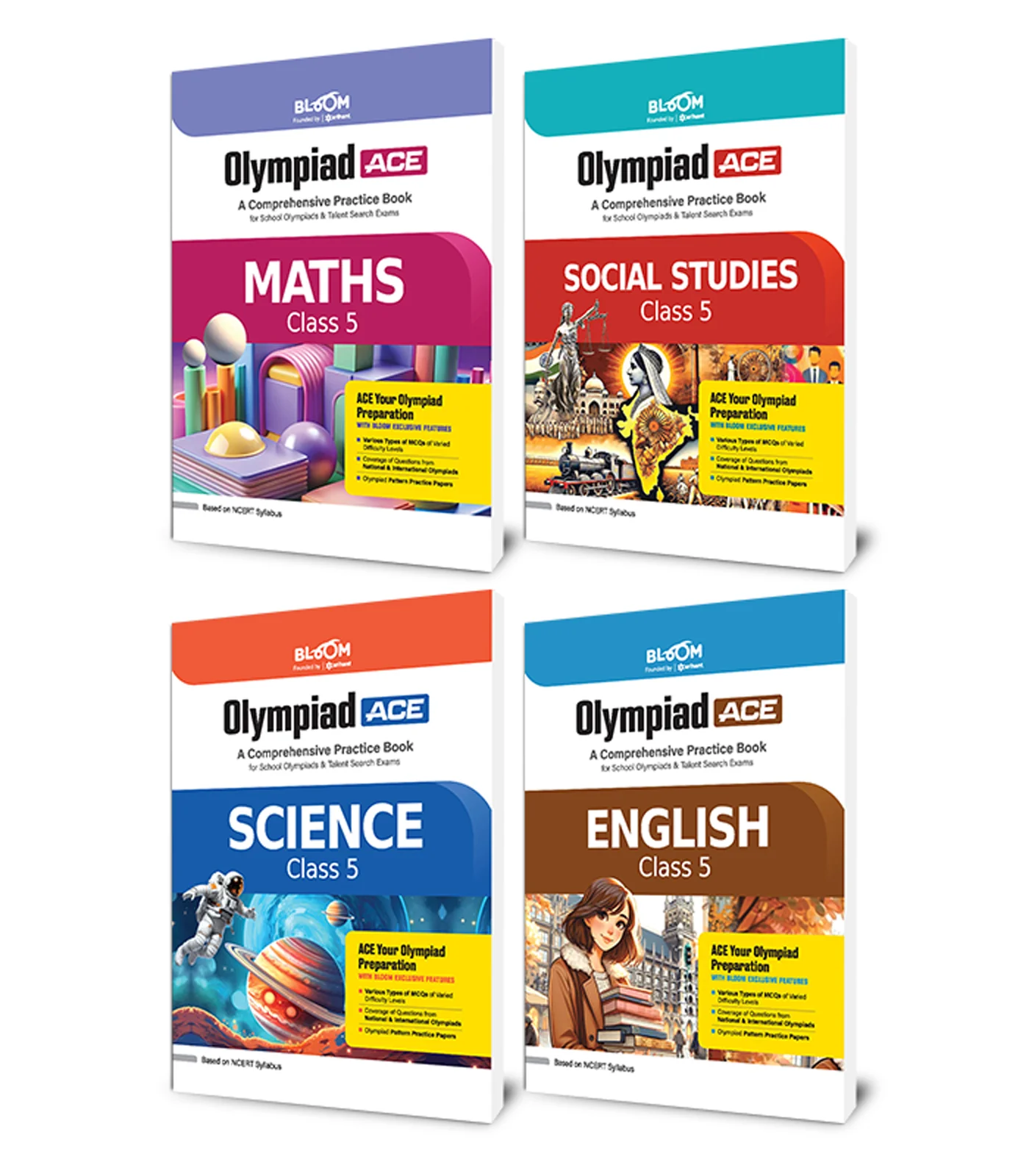 Combo of Olympiad ACE Class 5 | English, Maths, Science & Social Studies