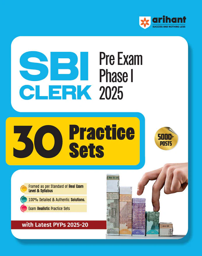 Combo of SBI Clerk Pre Exam (Phase I) 2025 | 30 Practices Set & SBI Clerk Pre + Main Exam 2025 | 20+Solved Papers | English Medium - Image 2