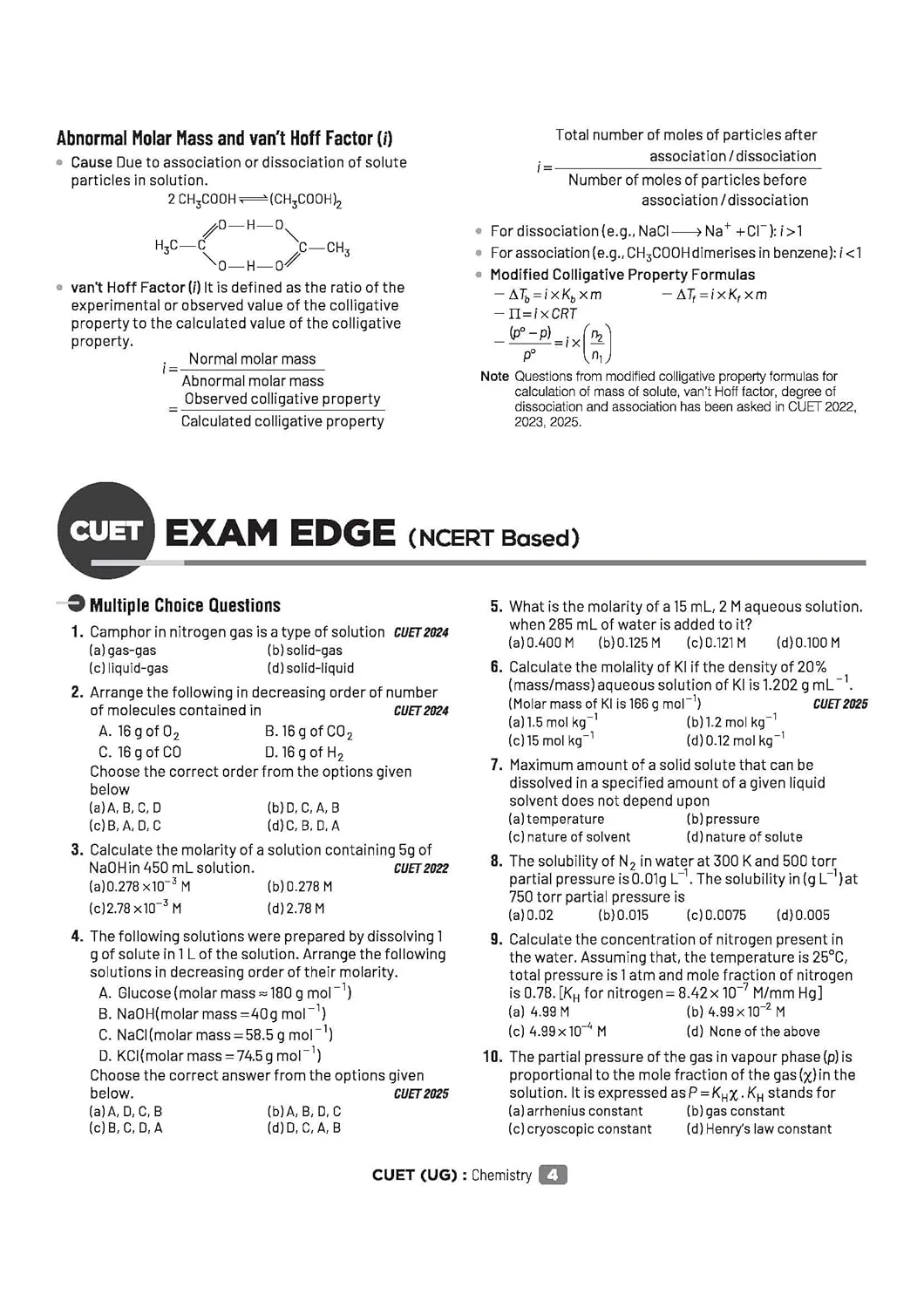 CUET UG 2026 Chemistry | Chapterwise Notes & Question Bank | Based on NTA Pattern | 1000+ NCERT MCQs, Assertion Reason & Case-Based Questions | Chapterwise Mindmaps & Flash Cards | Free Online Digital Support - Image 7