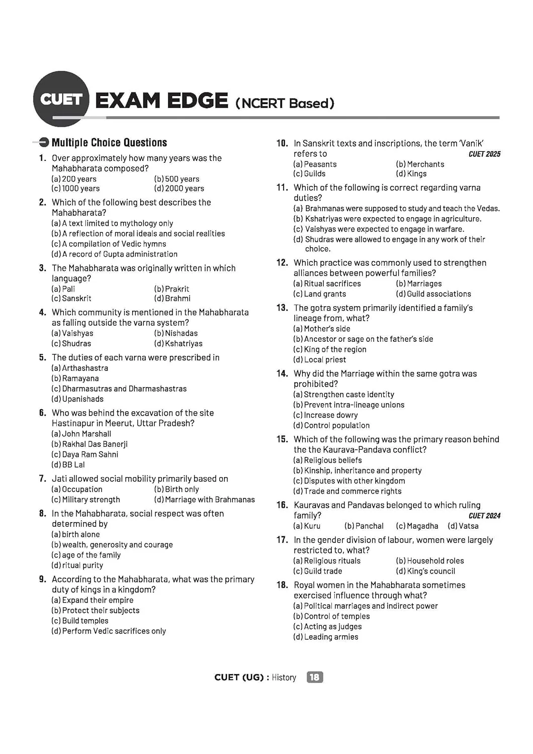 CUET UG 2026 History | Chapterwise Notes & Question Bank | Based on NTA Pattern | 1000+ NCERT MCQs, Assertion Reason & Case-Based Questions | Chapterwise Mindmaps & Flash Cards | Free Online Digital Support - Image 7