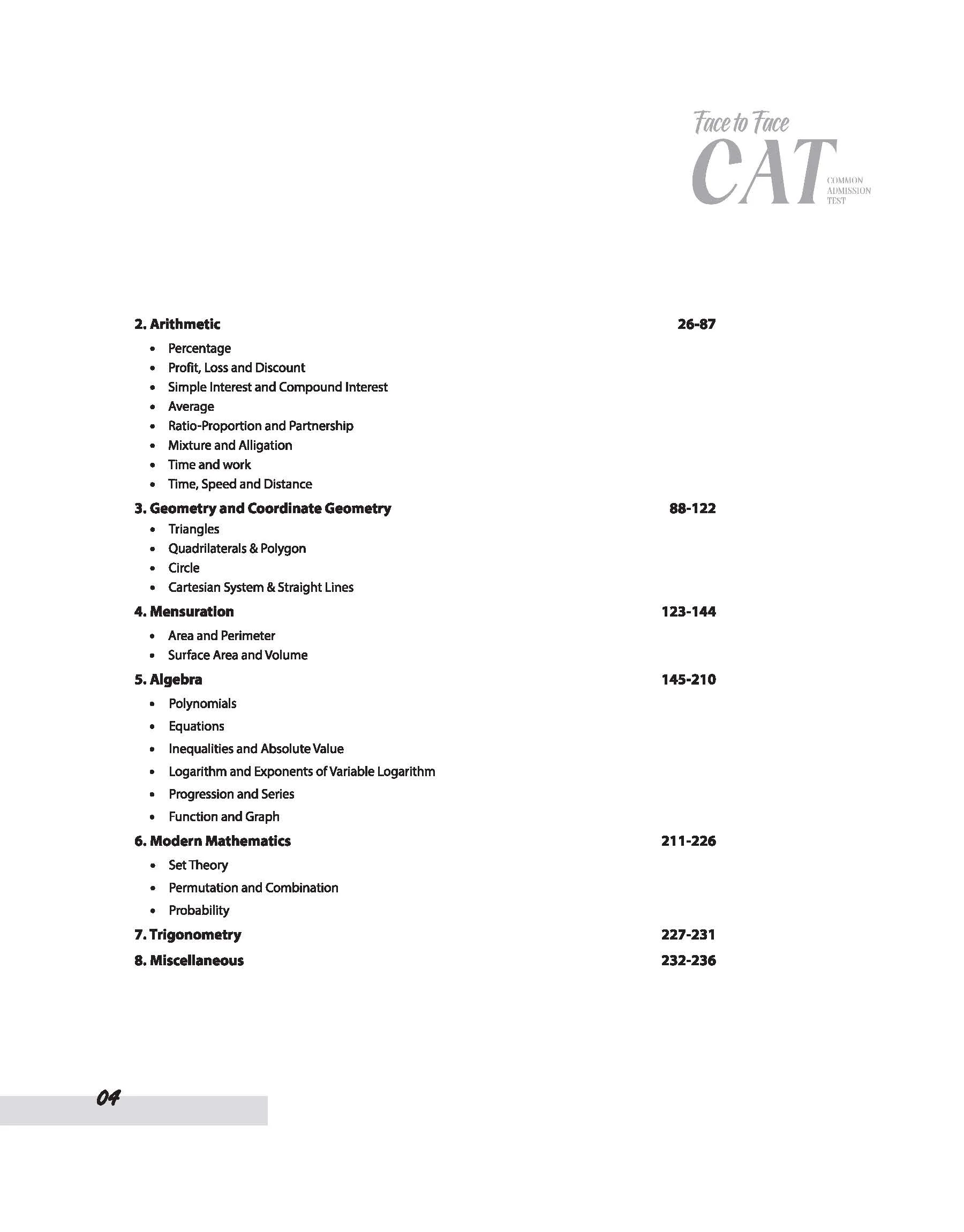 Face To Face CAT | 26 Years Chapterwise - Topicwise Solved Paper (1999-2024) | English Medium - Image 3