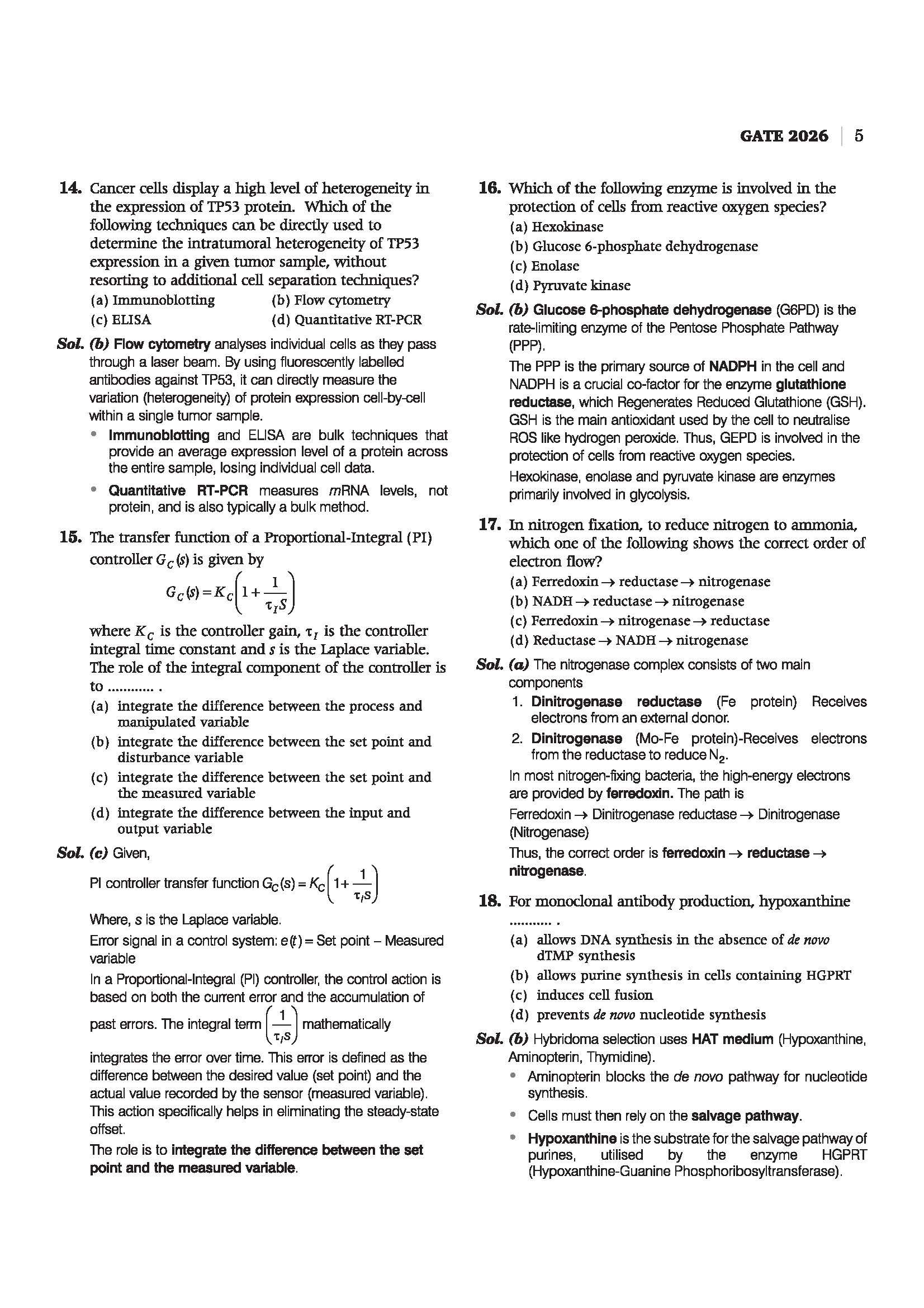 GATE Biotechnology Chapterwise Solved Papers 2026–2000 with 10 Mock Papers |Chapterwise & Yearwise Detailed Explanations as per GATE Pattern - Image 7