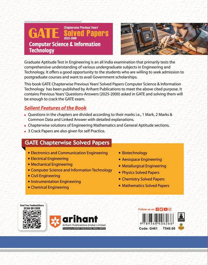 GATE Chapterwise Previous Years Solved Papers 2025-2000 | Computer Science & Information Technology | By Nitesh Jain - Image 2