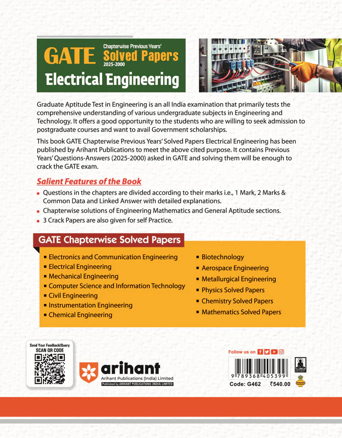 GATE Chapterwise Previous Years Solved Papers 2025-2000 | Electrical Engineering | By Manish Purbey - Image 2