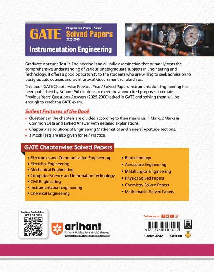 GATE Chapterwise Previous Years Solved Papers 2025-2000 | Instrumentation Engineering | By Vipul Gupta & Sumit Mohanty - Image 2