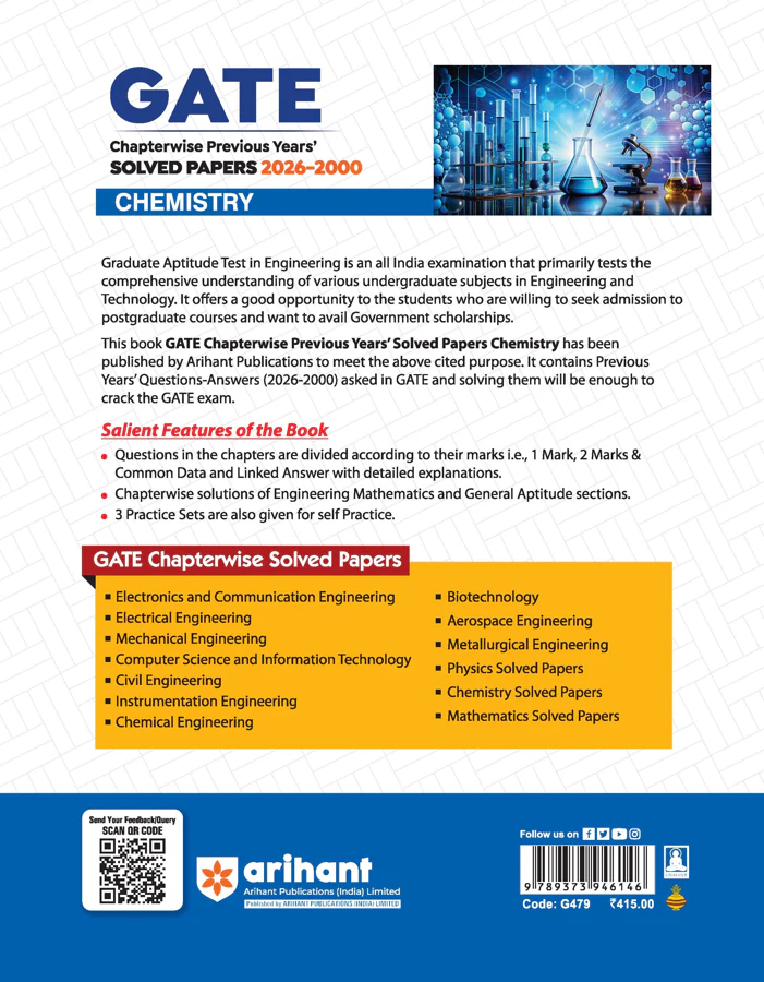GATE Chemistry Chapterwise Solved Papers 2026ā2000|Chapterwise & Yearwise Detailed Explanations as per GATE Pattern - Image 8