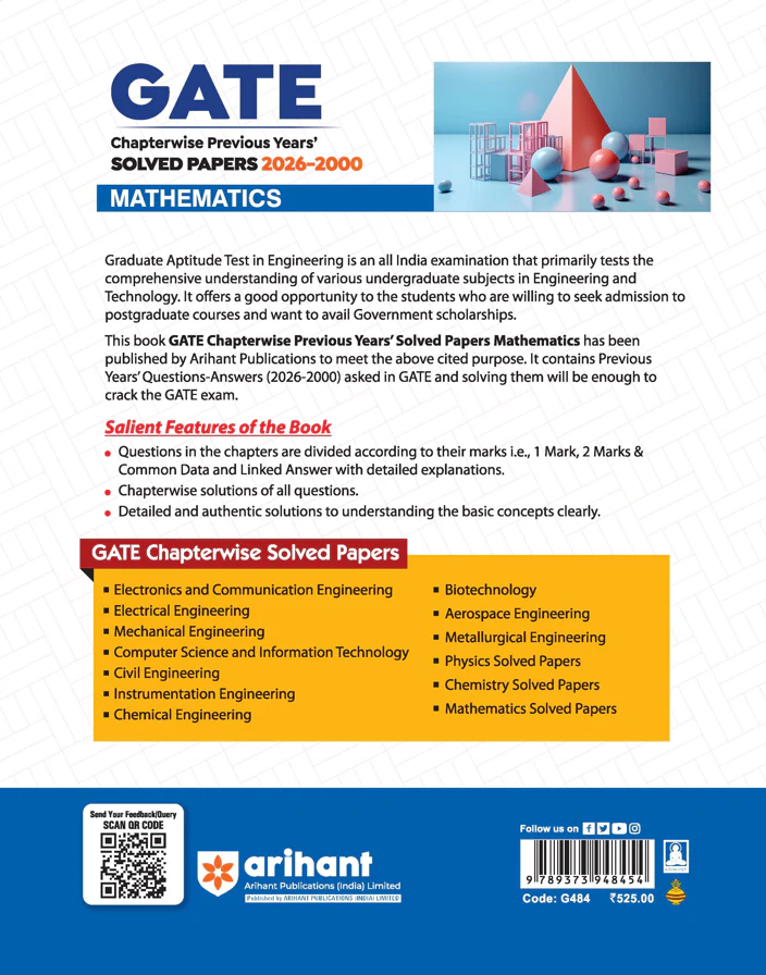GATE Mathematics Chapterwise Solved Papers 2026–2000 |Chapterwise & Yearwise Detailed Explanations as per GATE Pattern - Image 8