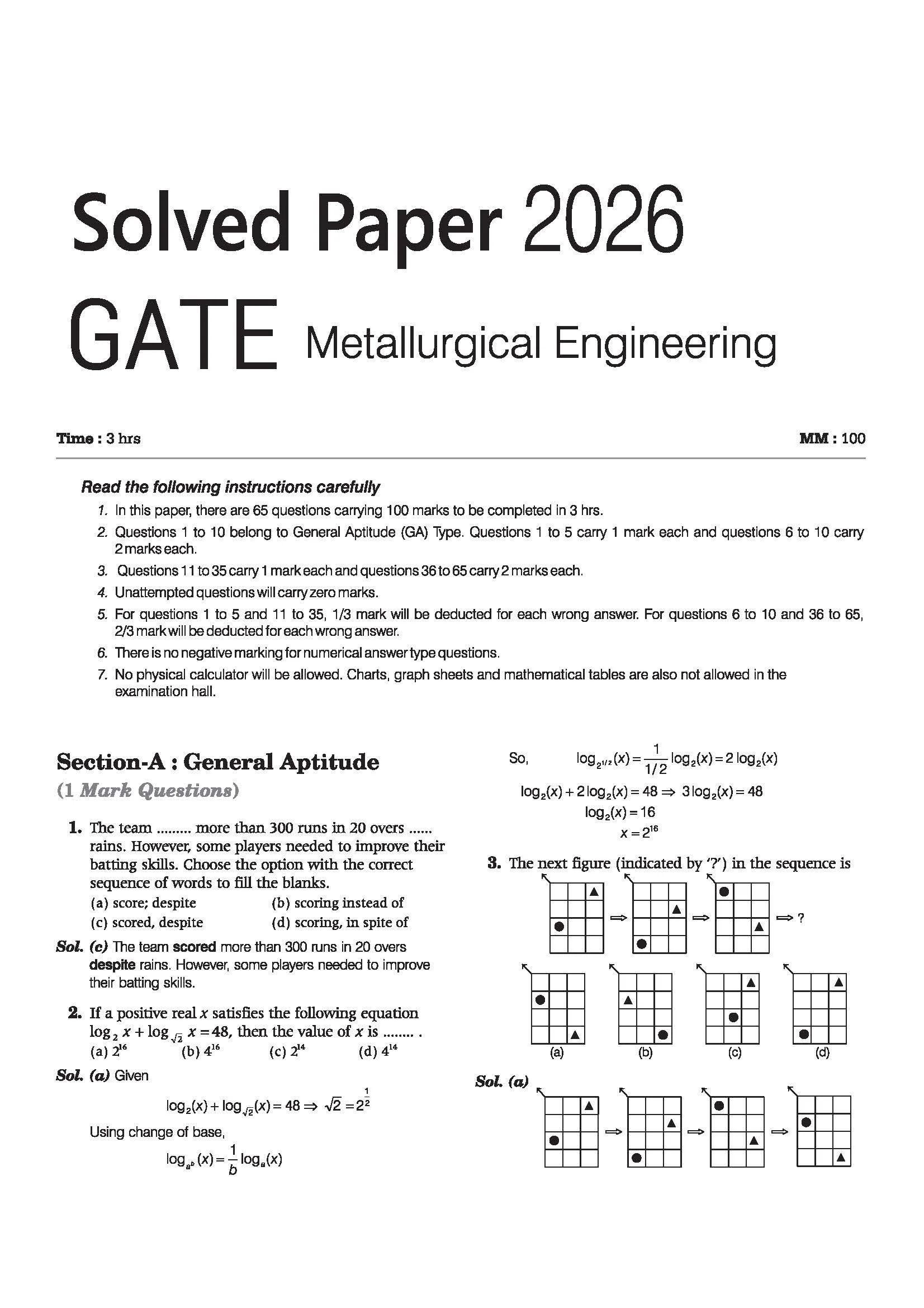 GATE Metallurgical Engineering Chapterwise Solved Papers 2026–2000 |Chapterwise & Yearwise Detailed Explanations as per GATE Pattern - Image 3