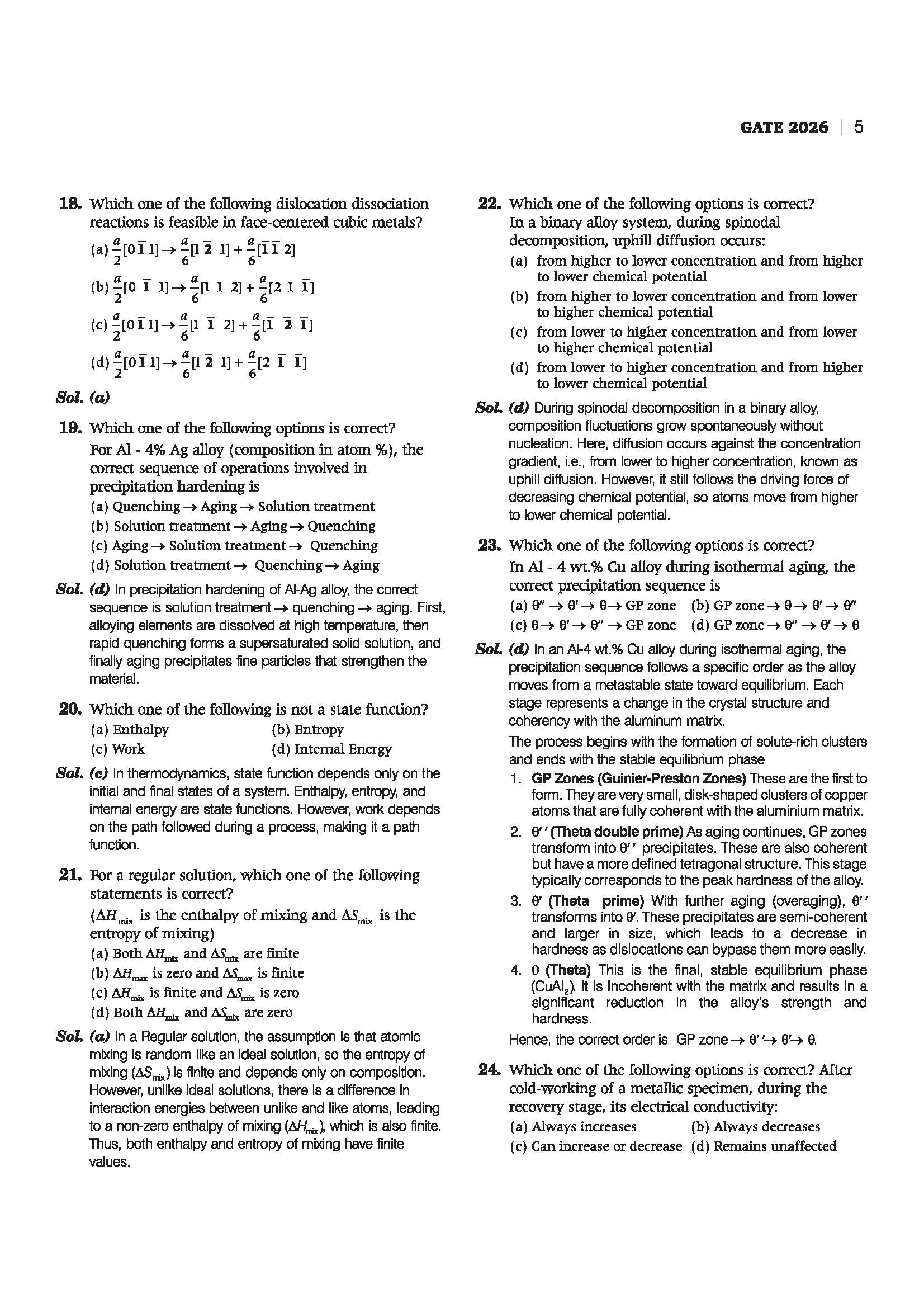 GATE Metallurgical Engineering Chapterwise Solved Papers 2026–2000 |Chapterwise & Yearwise Detailed Explanations as per GATE Pattern - Image 7