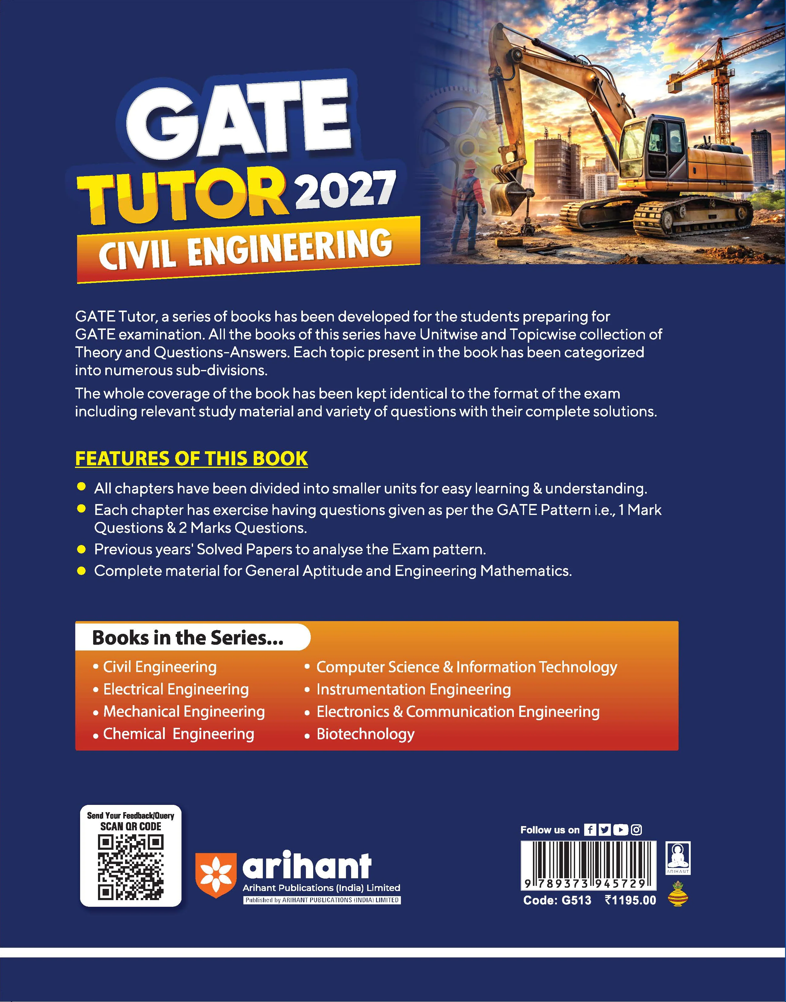 GATE Tutor 2027 Civil Engineering | Solved Papers 2023–2026 & 5 Mock Tests | Complete ECE Preparation Book | Prashant Dixhit - Image 9