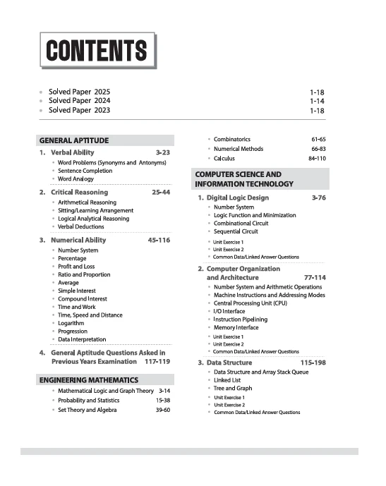 GATE Tutor Computer Science & Information Technology Exam 2026 | With Solved Papers 2025-23 & 5 Mock Tests by Shanti Kirupani, Prachi Jain, Amrita Mishra - Image 3