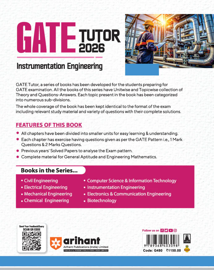 GATE Tutor Instrumentation Engineering Exam 2026 | With Solved Papers 2025-23 & 5 Mock Tests by Ankit Goel, Geetika - Image 2
