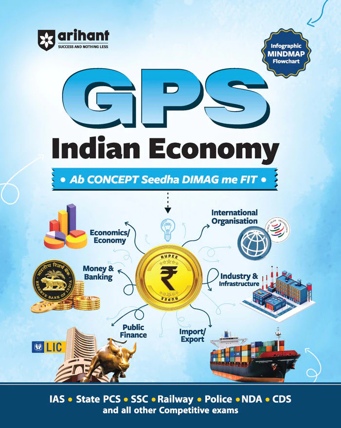 GPS Indian Economy | with Infographics Mindmaps & Flowcharts | for UPSC, IAS, PCS, SSC, Railway, NDA, CDS & Other Competitive Exams