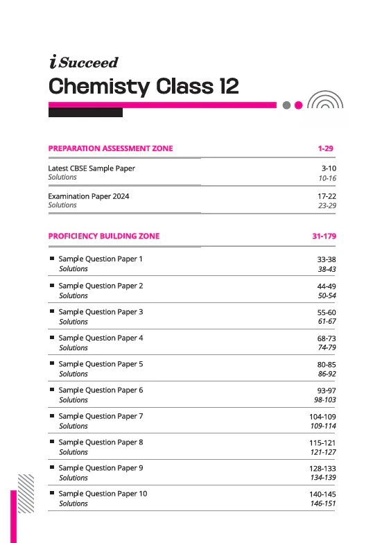 i-Succeed CBSE 2026 – Chemistry Class 12 | 15 Sample Question Papers | Rapid Revision Sheets | Mind Maps | Final 50 Most Probable Questions | As per Latest CBSE Sample Paper - Image 3