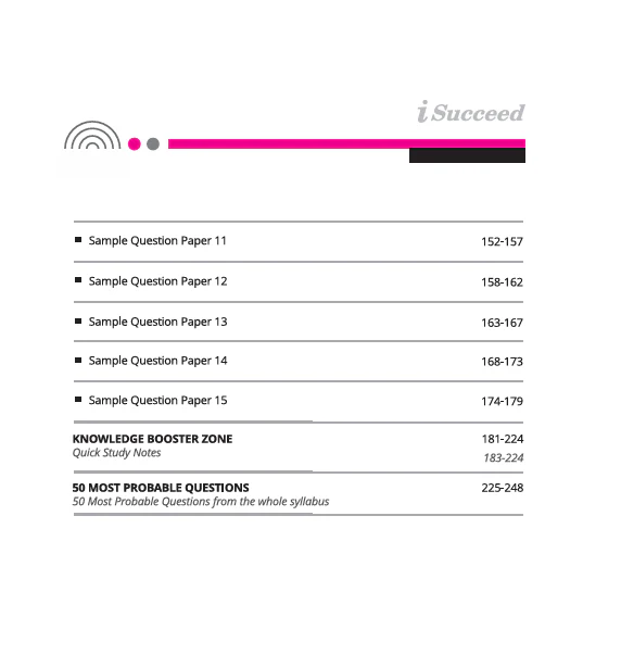 i-Succeed CBSE 2026 – Chemistry Class 12 | 15 Sample Question Papers | Rapid Revision Sheets | Mind Maps | Final 50 Most Probable Questions | As per Latest CBSE Sample Paper - Image 4