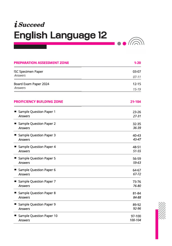 i-Succeed ISC 2026 – English Language (Paper 1) Class 12 | 10 Sample Question Papers | Based on Latest ISC Syllabus | Includes Solved Specimen Paper, 2025 Board Paper & Council-style Answers - Image 3