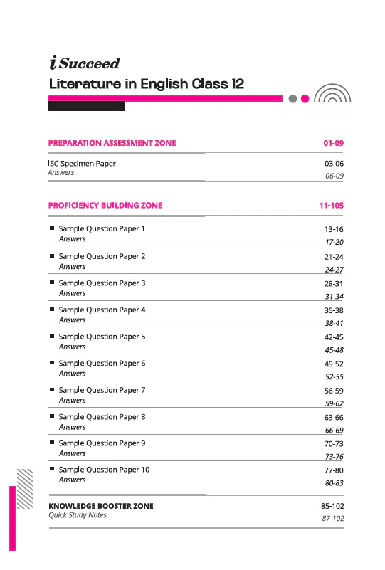 i-Succeed ISC 2026 – English (Paper 2) Class 12 | 10 Sample Question Papers | Based on Latest ISC Syllabus | Includes Solved Specimen Paper, 2025 Board Paper & Council-style Answers - Image 3