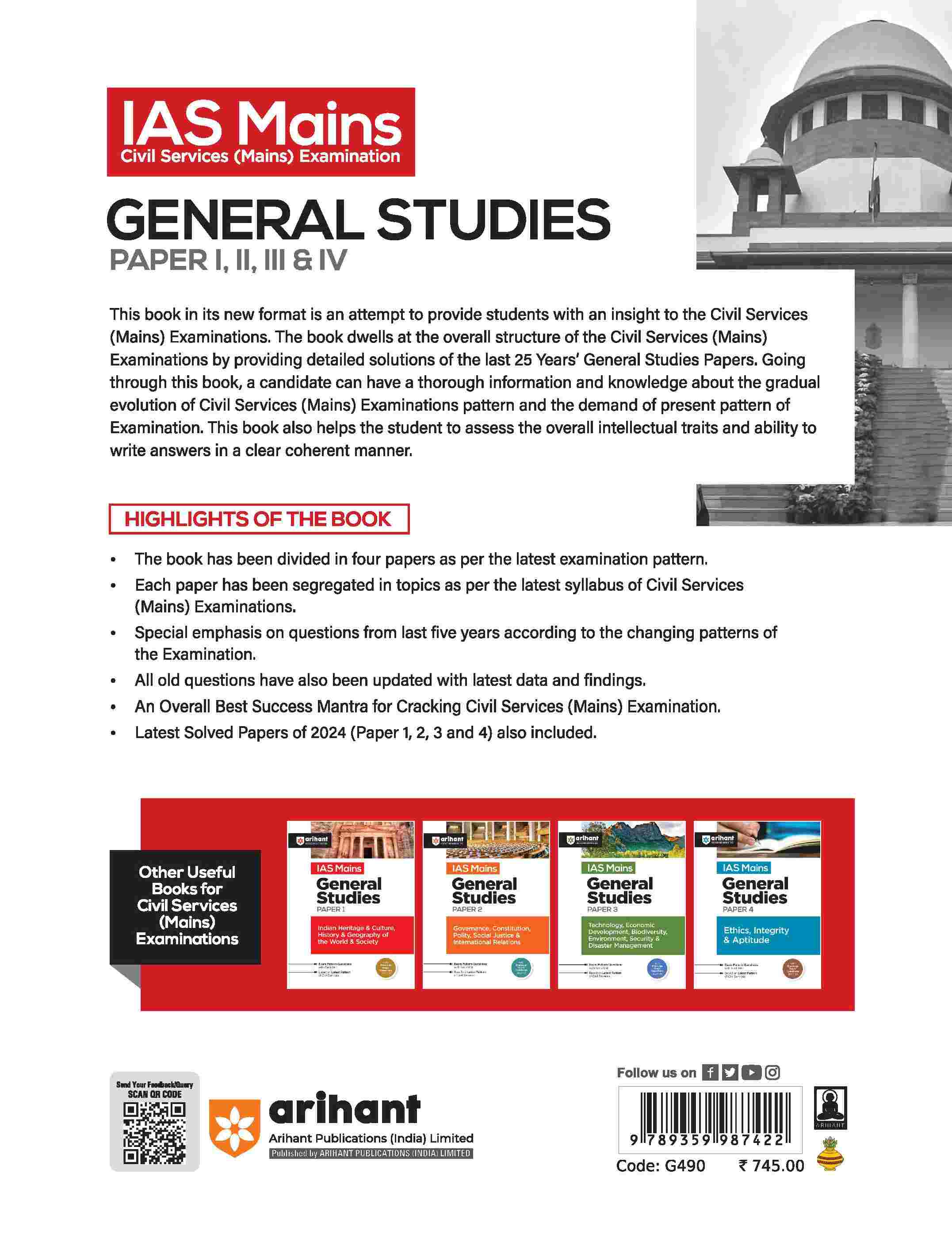 IAS Mains General Studies (Paper I, II, III, & IV) | Chapterwise Solved Papers 2024-2000 | English Medium - Image 2