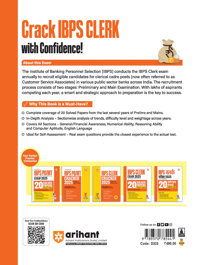 IBPS Clerk (CSA) Prelims & Mains Exam 2025 | 20 Solved Papers with Detailed Solutions | Based on Latest Exam Pattern | With Online Test Series - Image 2