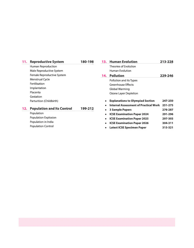 ICSE All in One Biology Class 10 Exam 2027 | Complete Study Guide with Internal Assessment | Theory, Chapter Exercises, Sample Papers & Exam Questions - Image 5