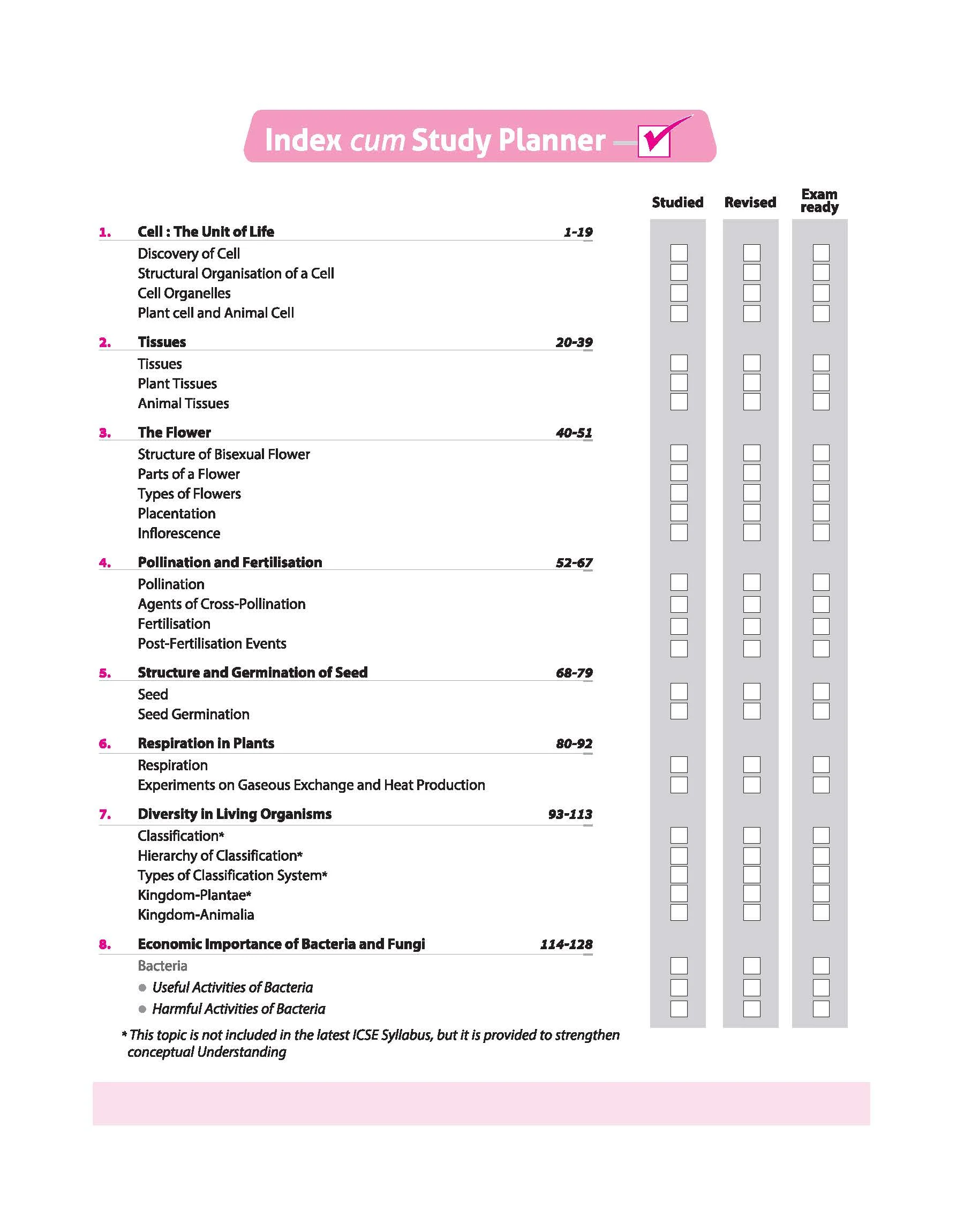 ICSE All in One Biology Class 9 Exam 2027 | Complete Study Guide with Internal Assessment | Theory, Chapter Exercises, Sample Papers & Exam Questions - Image 4