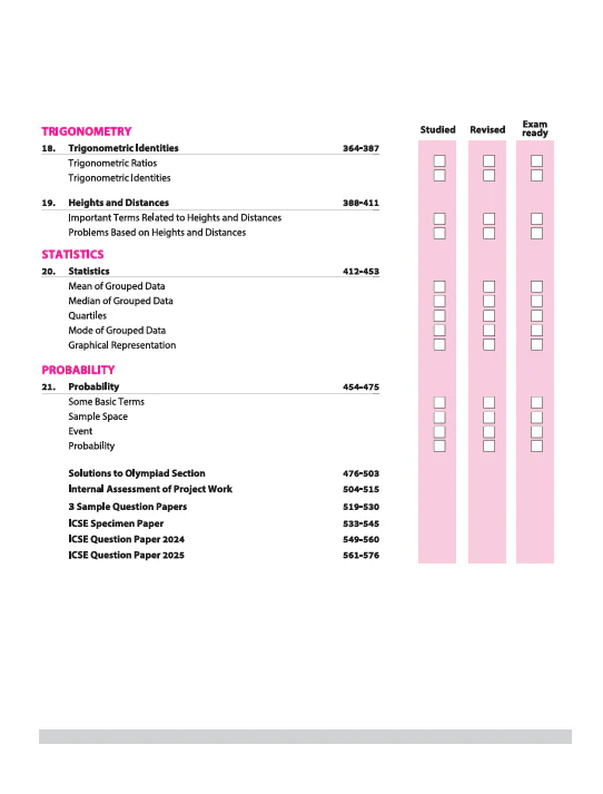 ICSE All in One  Mathematics Class 10 Exam 2026 | With Board's Questions Upto 2025, Exam Pattern Questions, Topic & Chapter Exercises, Sample Question Papers - Image 5