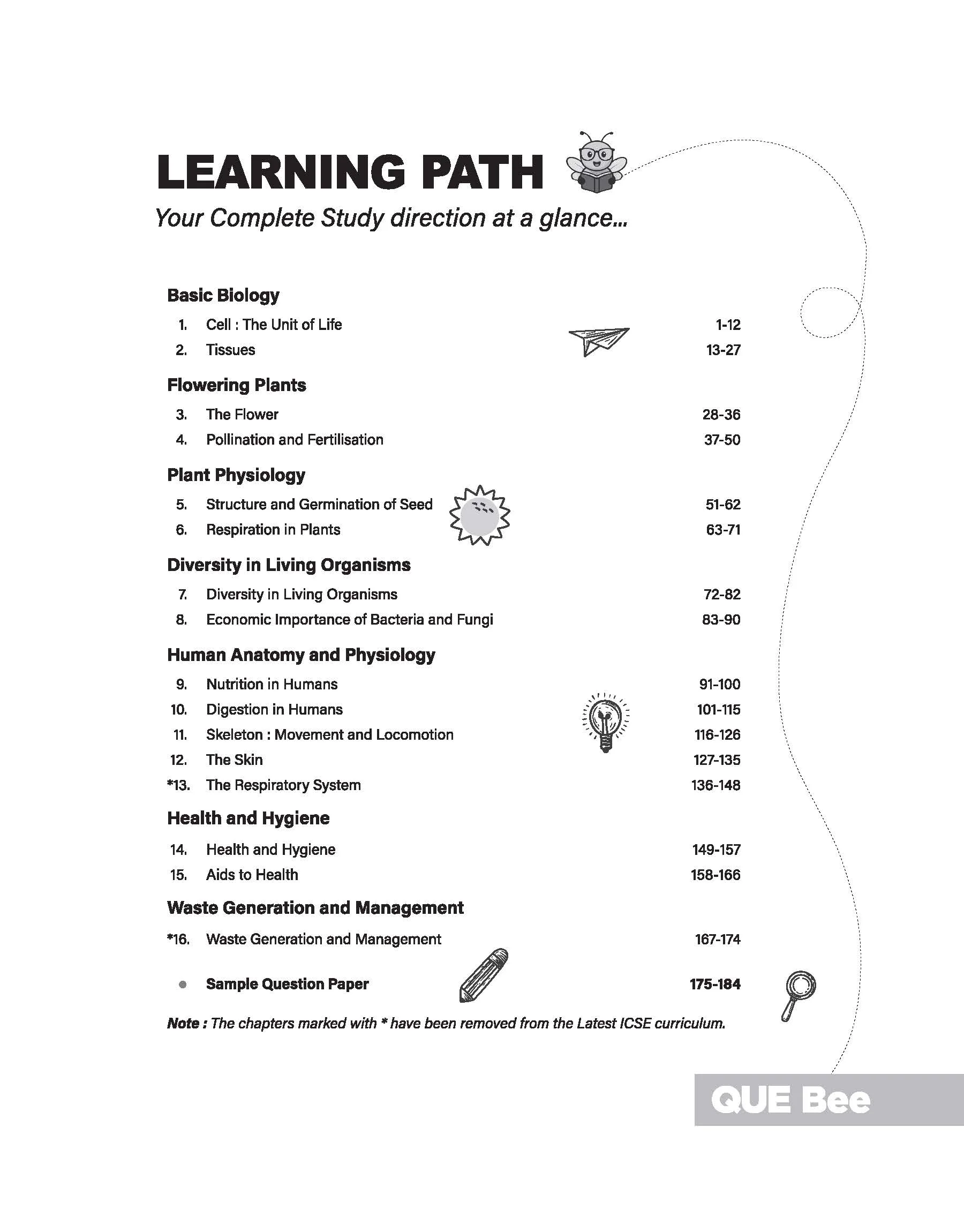 ICSE Biology Class 9 Exam Book | Quick Theory, Exam Pattern Questions & Sample Papers | As per Latest ICSE Syllabus | Que Bee 2nd Edition - Image 5