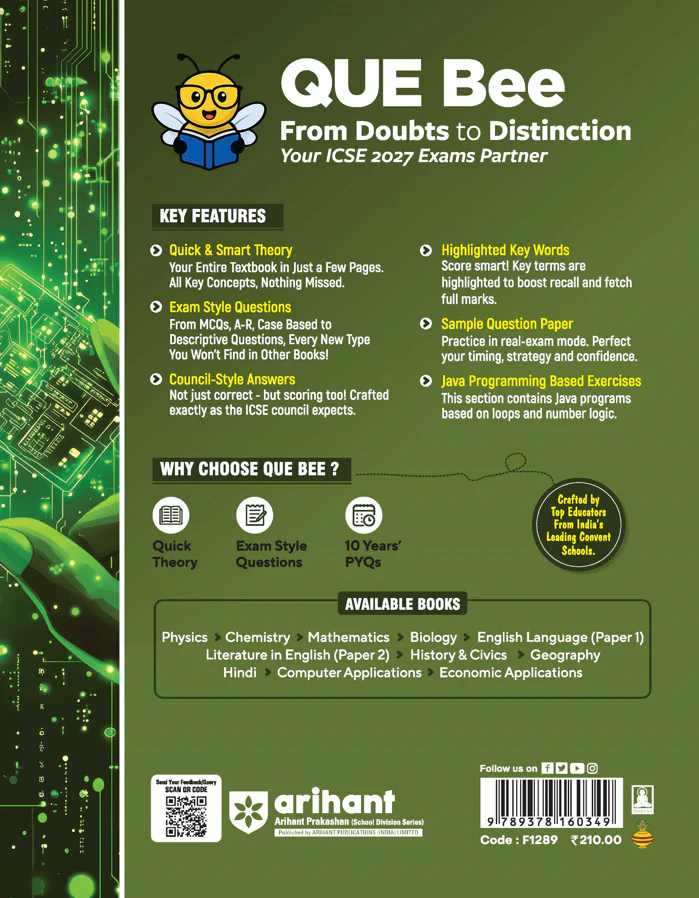 ICSE Computer Applications Class 9 Exam Book | Quick Theory, Exam Pattern Questions & Sample Papers | As per Latest ICSE Syllabus | Que Bee 2nd Edition - Image 2