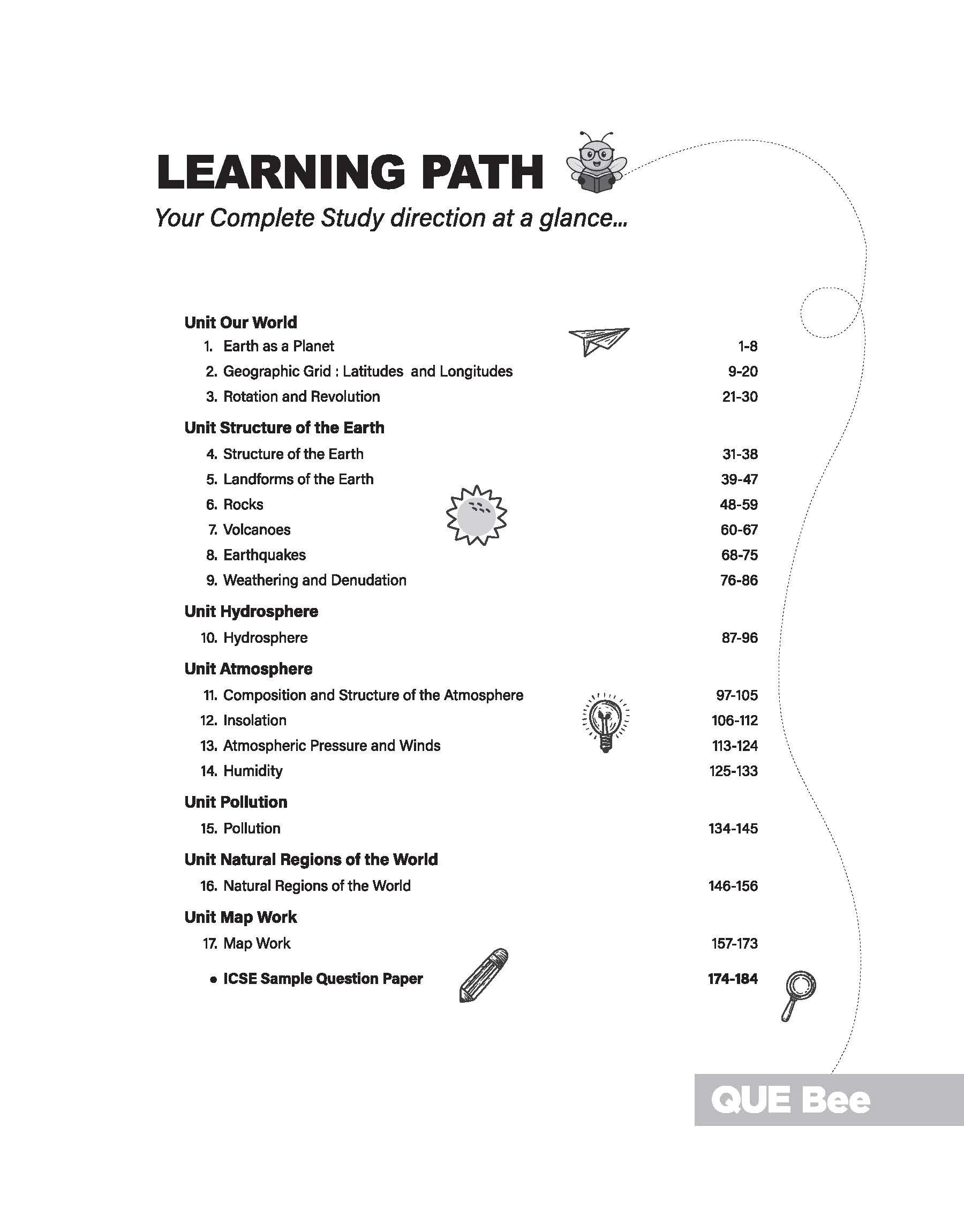 ICSE Geography Class 9 Exam Book | Quick Theory, Exam Pattern Questions & Sample Papers | As per Latest ICSE Syllabus | Que Bee 2nd Edition - Image 2