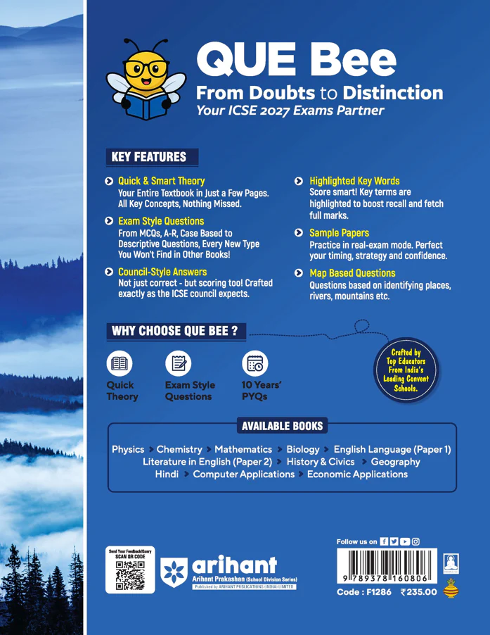 ICSE Geography Class 9 Exam Book | Quick Theory, Exam Pattern Questions & Sample Papers | As per Latest ICSE Syllabus | Que Bee 2nd Edition - Image 3