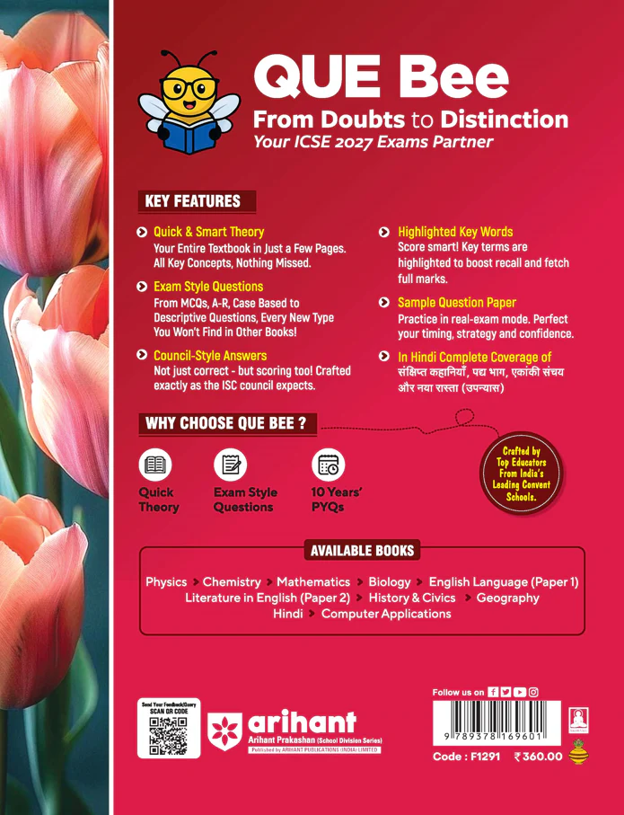 ICSE Hindi Class 9 & 10 Exam | Quick Theory, Exam Pattern Questions & Sample Papers | As per Latest ICSE Syllabus | Que Bee 2nd Edition - Image 2