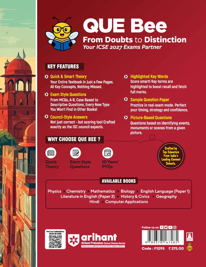 ICSE History & Civics Class 10 Exam | Quick Theory, Exam Pattern Questions & Sample Papers | As per Latest ICSE Syllabus | Que Bee 2nd Edition - Image 11