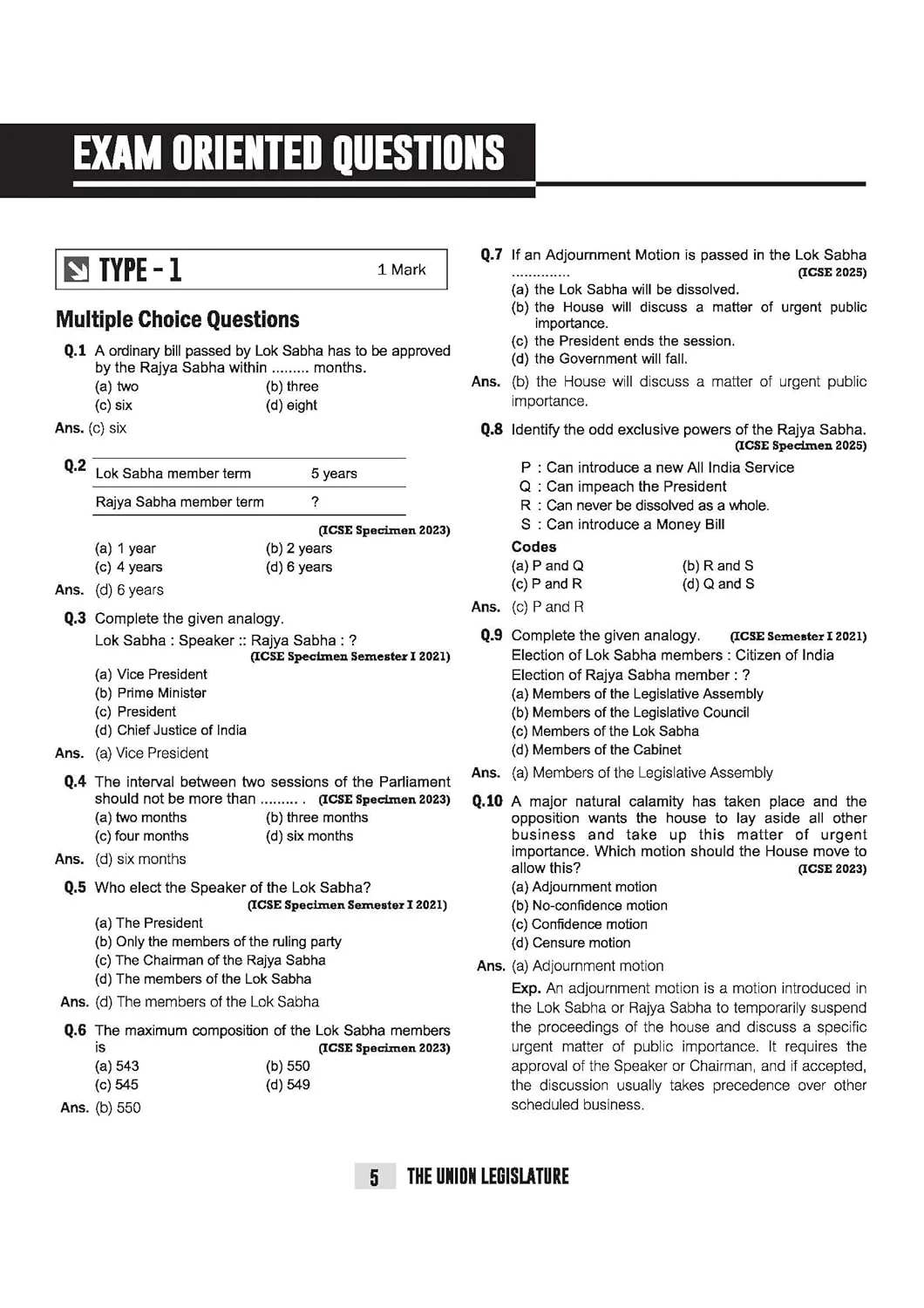 ICSE History & Civics Class 10 Exam | Quick Theory, Exam Pattern Questions & Sample Papers | As per Latest ICSE Syllabus | Que Bee 2nd Edition - Image 7