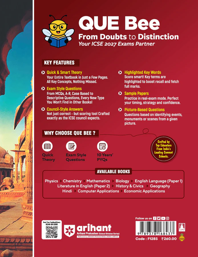 ICSE History & Civics Class 9 Exam Book | Quick Theory, Exam Pattern Questions & Sample Papers | As per Latest ICSE Syllabus | Que Bee 2nd Edition - Image 3