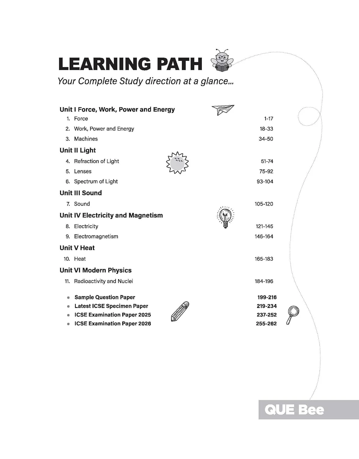 ICSE Physics Class  10 Exam | Quick Theory, Exam Pattern Questions & Sample Papers | As per Latest ICSE Syllabus | Que Bee 2nd Edition - Image 5