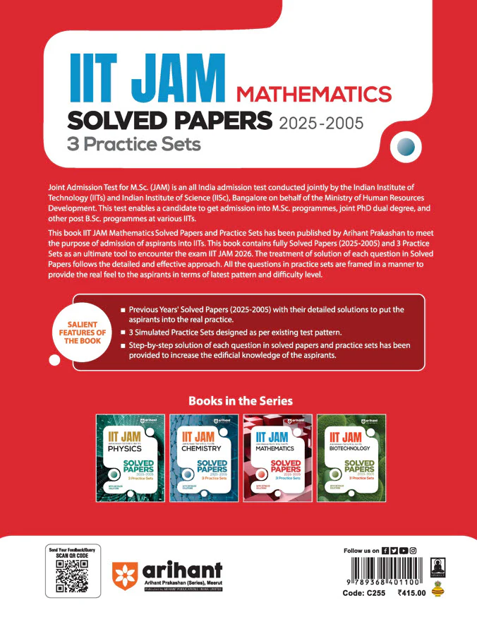 IIT Jam Mathematics | Solved Papers 2025-2005 & 3 Practice Sets With Detailed  Solutions - Image 2