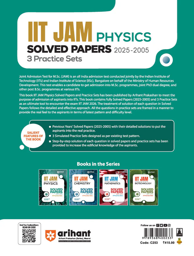 IIT Jam Physics | Solved Papers 2025-2005 & 3 Practice Sets With Detailed Solutions - Image 2