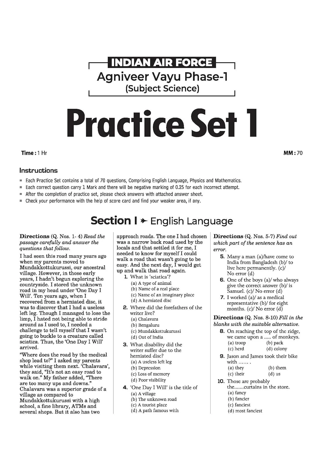 Indian Air Force Agniveer Vayu (Phase 1) Online Exam 2026 | 25 Practice Sets Group X Science | with Detailed Solutions and Solved Paper 2025 - Image 4
