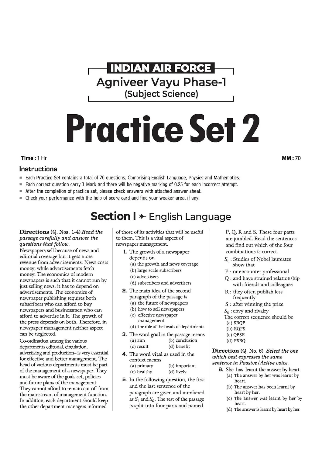 Indian Air Force Agniveer Vayu (Phase 1) Online Exam 2026 | 25 Practice Sets Group X Science | with Detailed Solutions and Solved Paper 2025 - Image 5