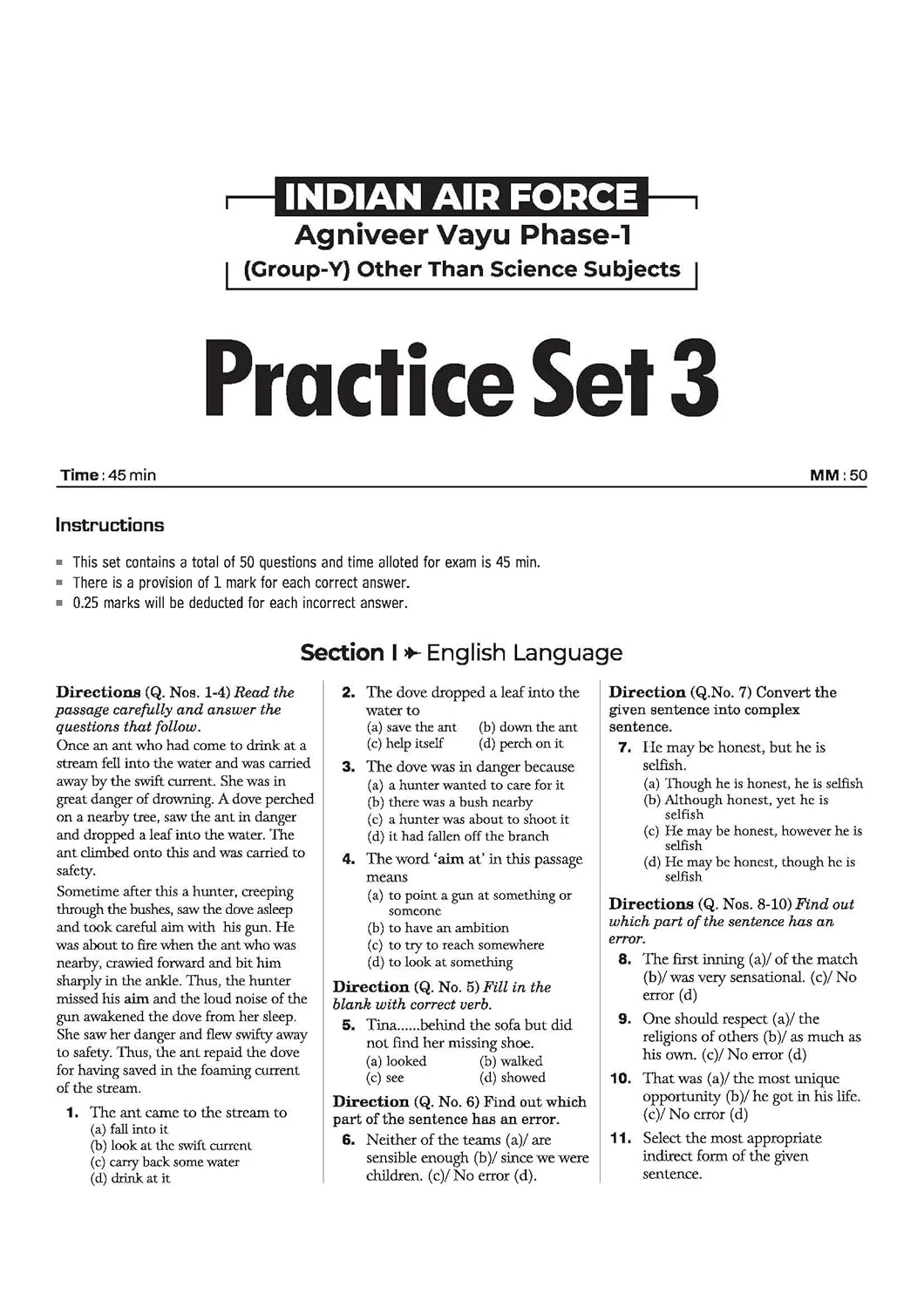 Indian Air Force Agniveer Vayu (Phase 1) Online Exam 2026 | 30 Practice Sets Group Y Other Than Science | with Detailed Solutions and Solved Paper 2025 - Image 6