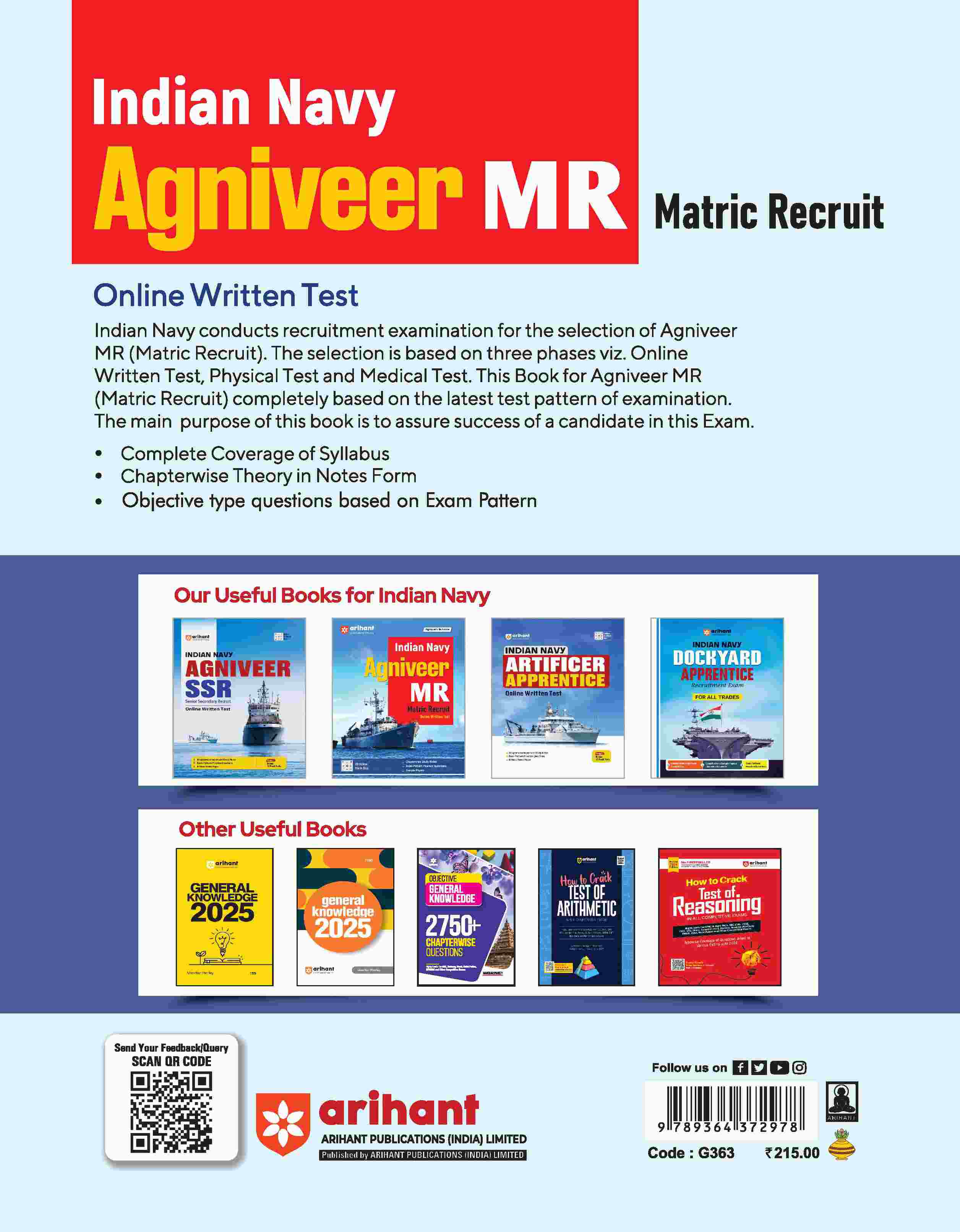 Indian Navy Agniveer MR (Matric Recruit) Computer Based Exam | Study Guide | English Medium - Image 2
