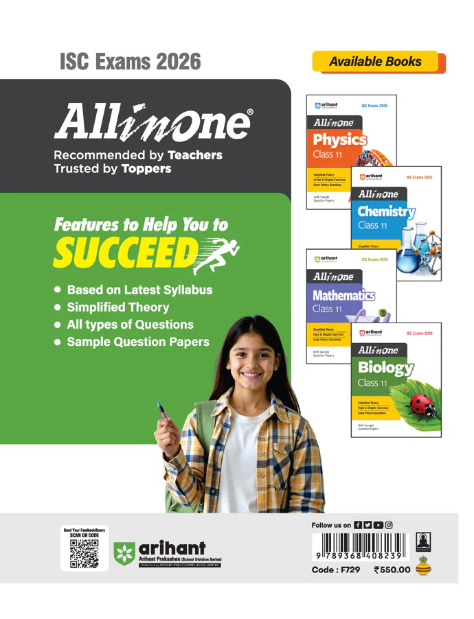 ISC All in One Biology Class 11 Exam 2026 | Simplified Theory, Topic & Chapter Exercises, Exam Pattern Questions with Sample Question Papers - Image 5
