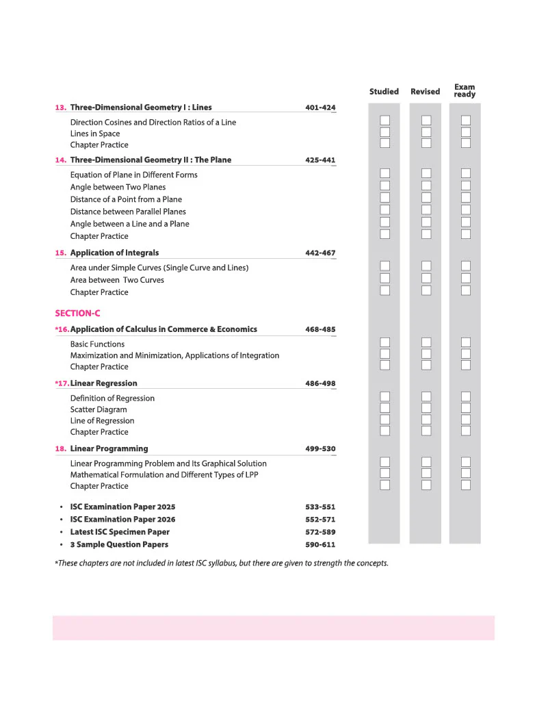 ISC All in One Mathematics Class 12 Exam 2027 | Complete Study Guide with Internal Assessment | Theory, Chapter Exercises, Sample Papers & Exam Questions - Image 6