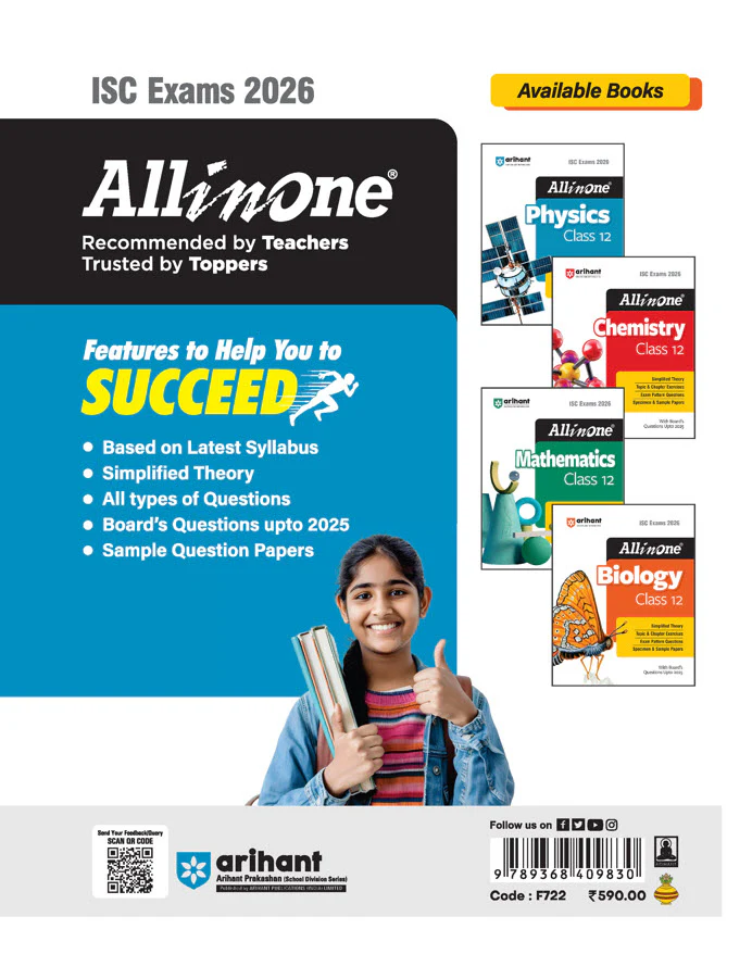ISC All in One Physics Class 12 Exam 2026| With Topic & Chapter Exercises, Exam Pattern Questions, Specimen & Sample Papers with Board's Questions Upto 2025 - Image 4