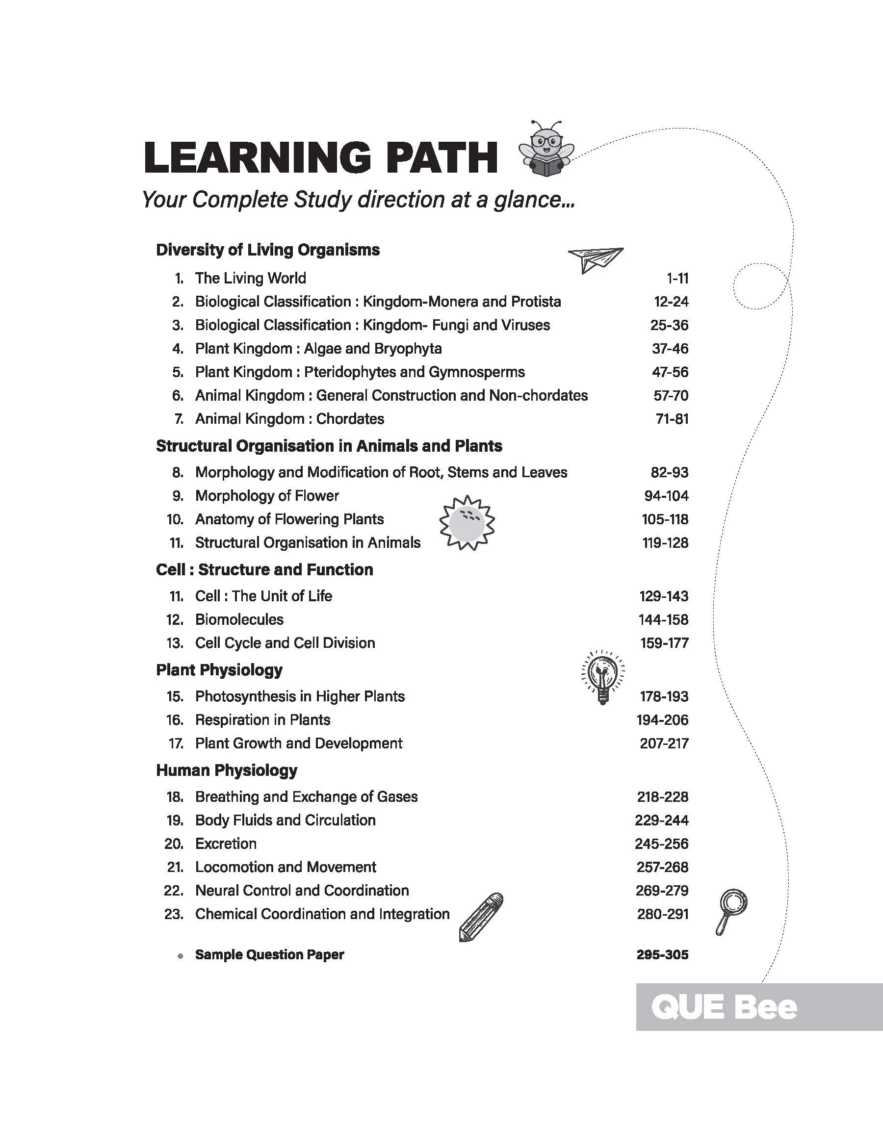 ISC Biology Class 11 Exam Book | Quick Theory, Exam Pattern Questions & Sample Papers | As per Latest ICSE Syllabus | Que Bee 2nd Edition - Image 5