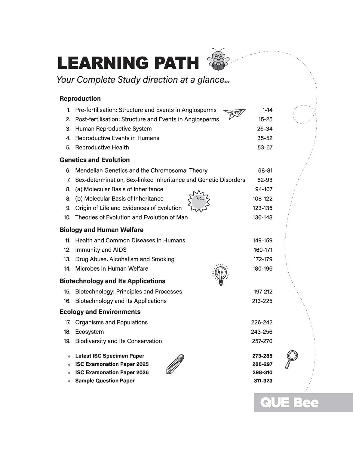 ISC Biology Class 12 Exam | Quick Theory, Exam Pattern Questions & Sample Papers | As per Latest ICSE Syllabus | Que Bee 2nd Edition - Image 5