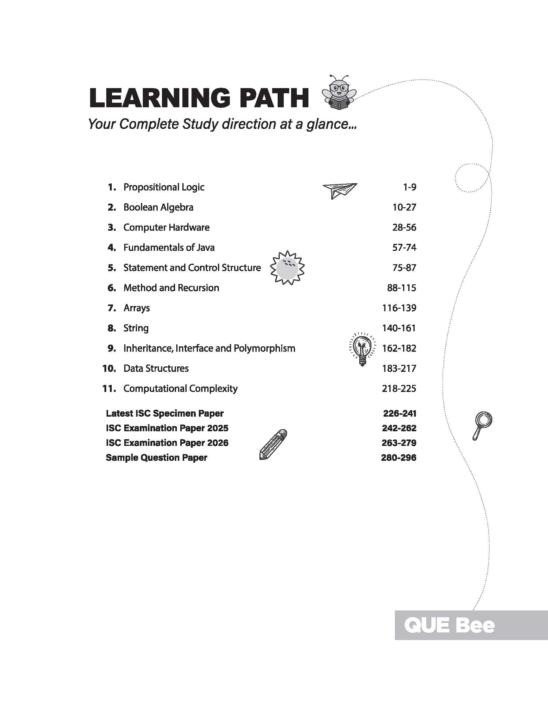 ISC Computer Science  Class 12 Exam | Quick Theory, Exam Pattern Questions & Sample Papers | As per Latest ICSE Syllabus | Que Bee 2nd Edition - Image 5