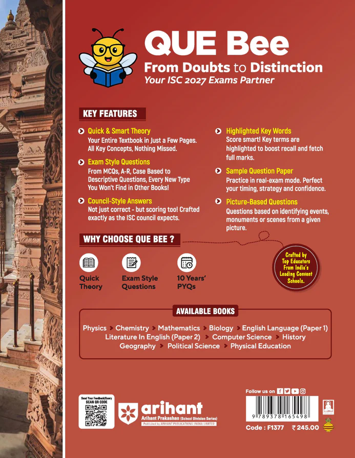ISC History Class 12 Exam | Quick Theory, Exam Pattern Questions & Sample Papers | As per Latest ICSE Syllabus | Que Bee 2nd Edition - Image 11