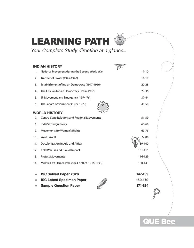 ISC History Class 12 Exam | Quick Theory, Exam Pattern Questions & Sample Papers | As per Latest ICSE Syllabus | Que Bee 2nd Edition - Image 5