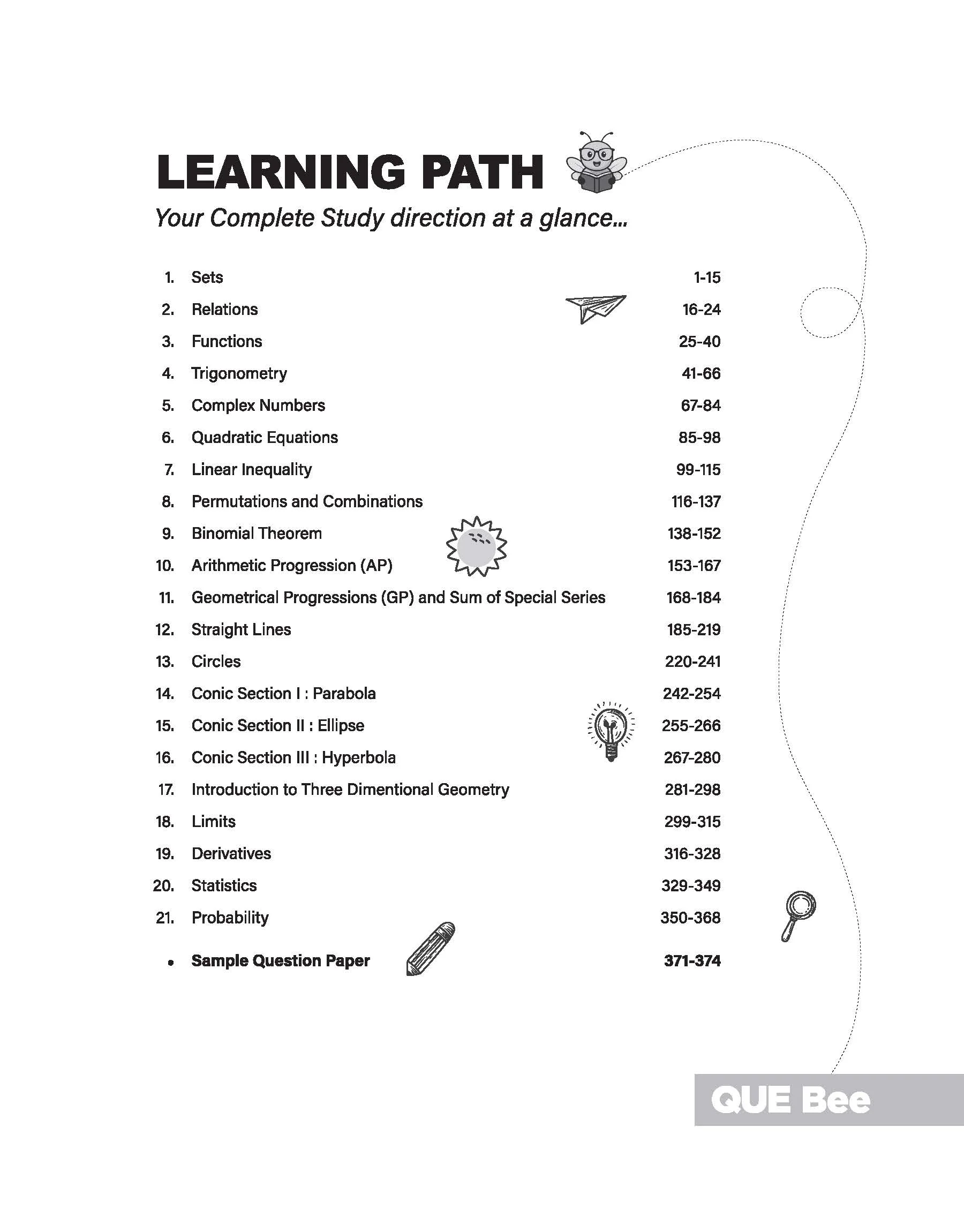 ISC Mathematics Class 11 Exam Book | Quick Theory, Exam Pattern Questions & Sample Papers | As per Latest ICSE Syllabus | Que Bee 2nd Edition - Image 3